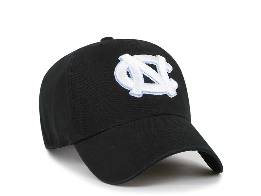 47Brand North Carolina Tar Heels Black Clean Up Strapback Gorra