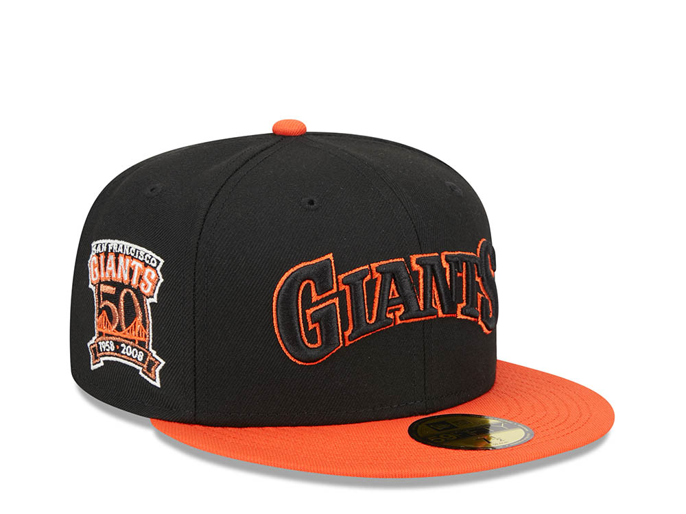 New Era San Francisco Giants 50th Anniversary Retro Script Two Tone Edition 59Fifty Fitted Gorra