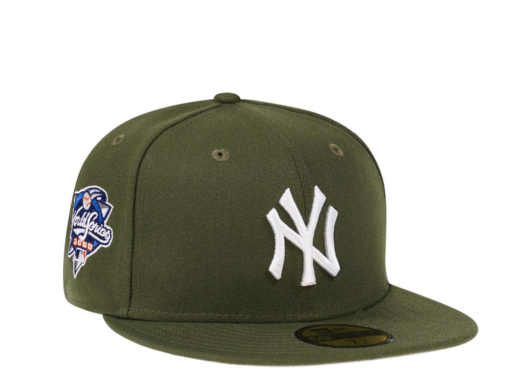 New Era New York Yankees World Series 2000 Rifle Green and Stone Edition 59Fifty Fitted Gorra
