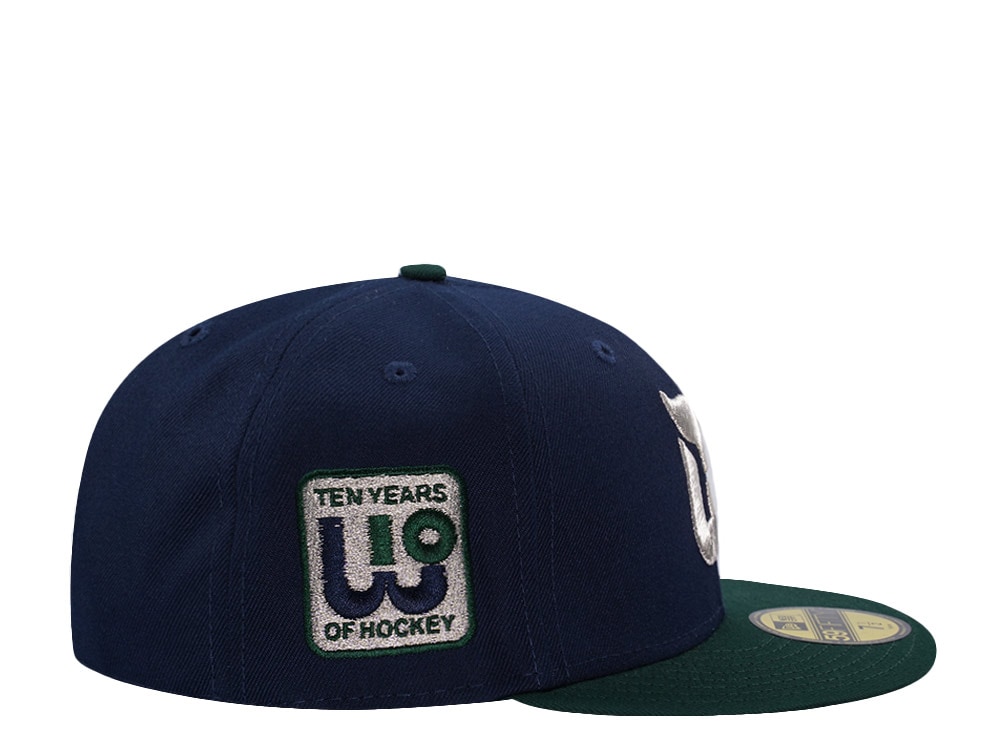 New Era Hartford Whalers 10th Anniversary Navy Two Tone Edition 59Fifty Fitted Gorra