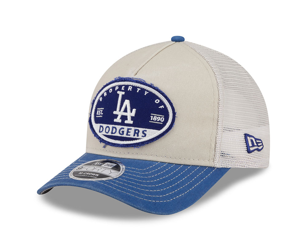 New Era Los Angeles Dodgers Frayed Patch Stone Two Tone Edition 9Forty M Crown A Frame Trucker Snapback Gorra