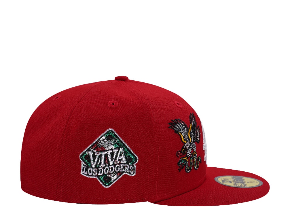 New Era Los Angeles Dodgers Viva Eagle Scarlet Prime Edition 59Fifty Fitted Gorra