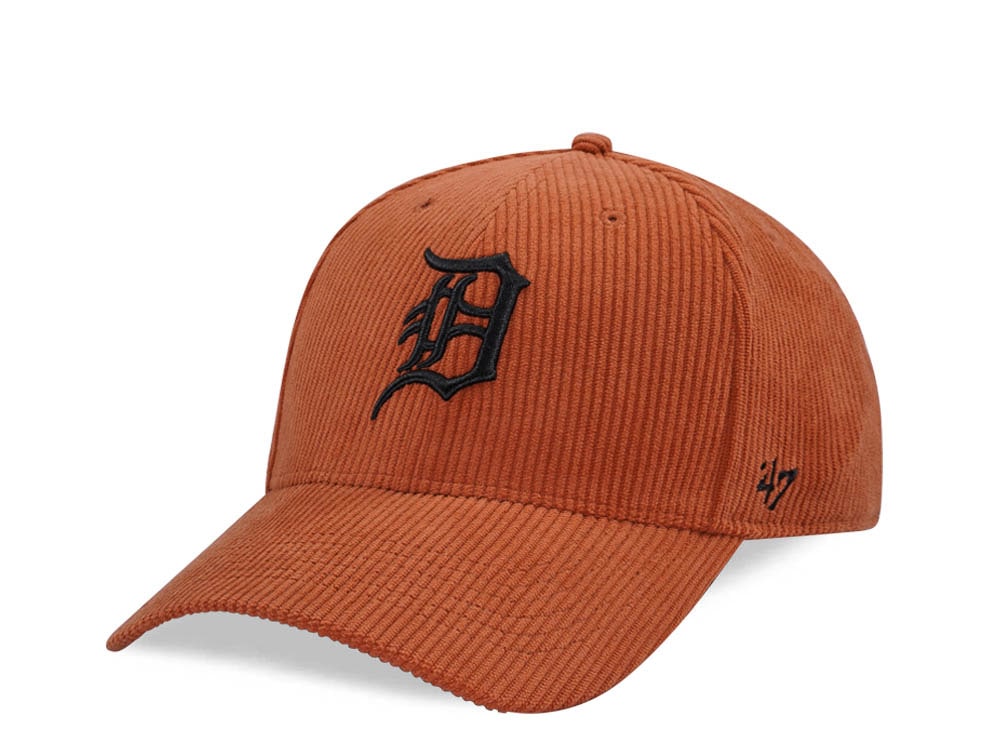 47Brand Detroit Tigers Burnt Orange Thick Cord MVP Strapback Gorra