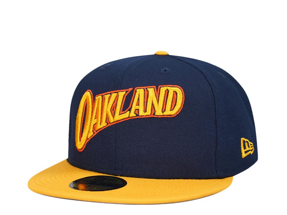 New Era Golden State Warriors Navy Yellow Two Tone Edition 59Fifty Fitted Gorra