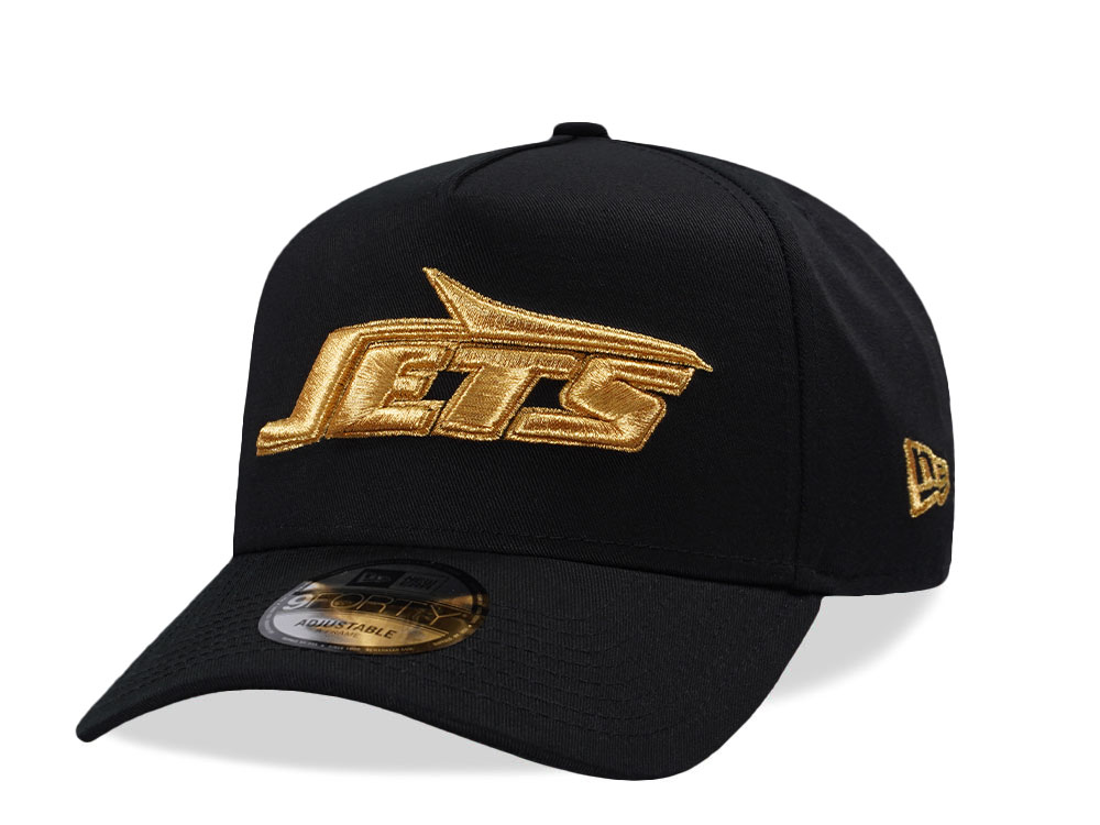 New Era New York Jets Black Gold Edition 9Forty A Frame Snapback Gorra