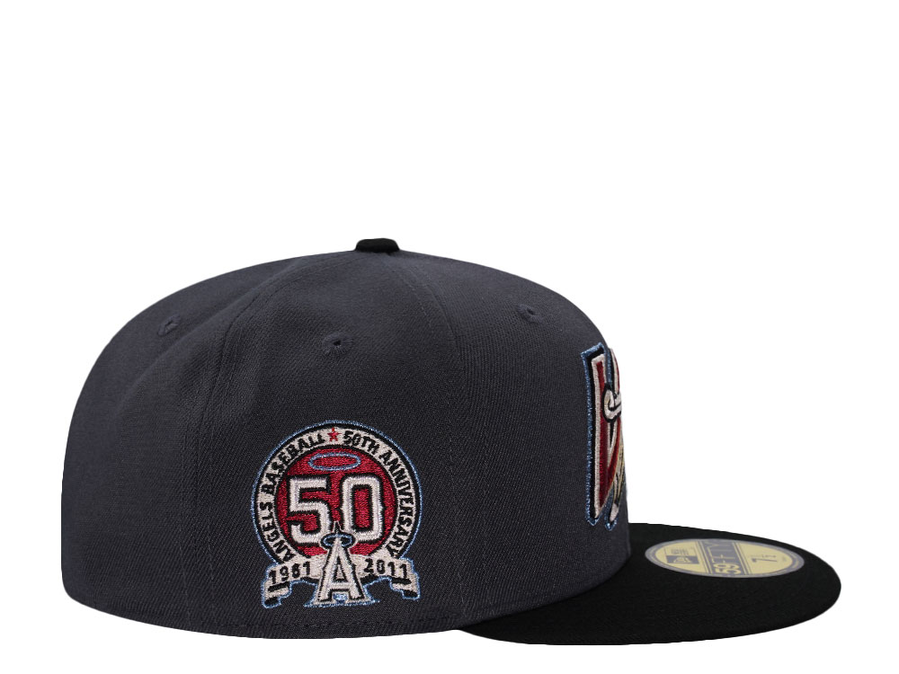 New Era Anaheim Angels 50th Anniversary Dark Gray Two Tone Edition 59Fifty Fitted Gorra