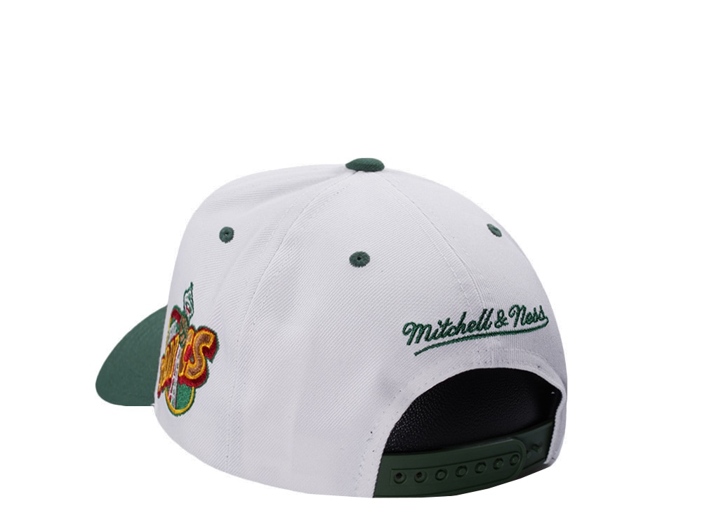 Mitchell & Ness Seattle Supersonics NBA Playoffs 1996 Chrome Two Tone Editon Pro Crown Fit Snapback Gorra