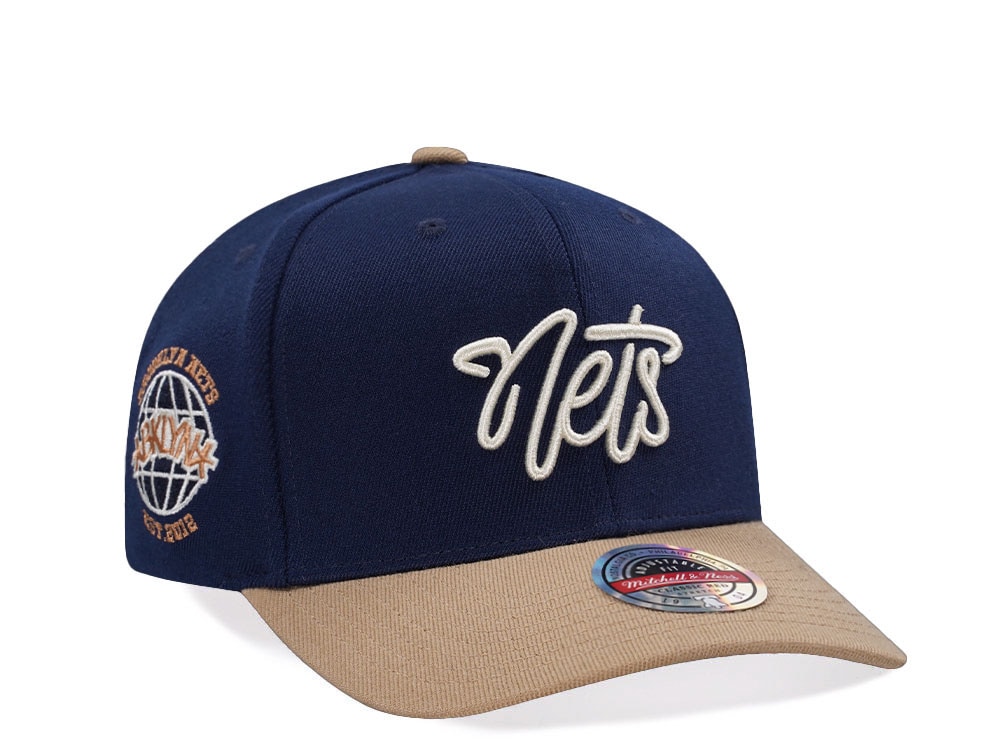 Mitchell & Ness Brookly Nets Sand Storm Classic Red Stretch Snapback Gorra