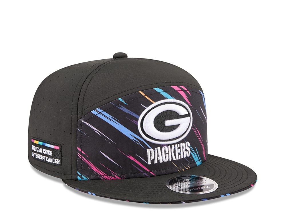 New Era Green Bay Packers Crucial Catch 2026 Black Edition 9Fifty Split Panel Snapback Gorra