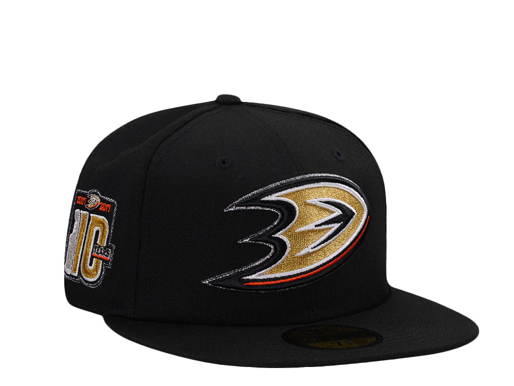 New Era Anaheim Ducks Stanley Cup 10th Anniversary Black Prime Edition 59Fifty Fitted Gorra