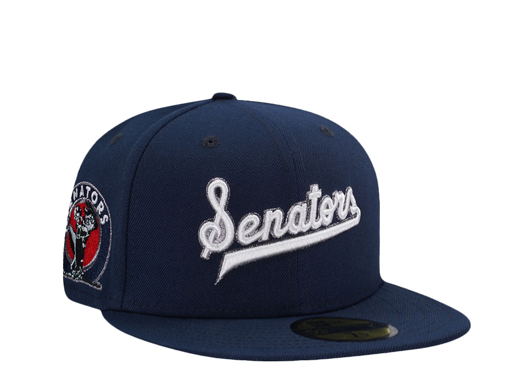 New Era Washington Senators Ocean Side Metallic Script Edition 59Fifty Fitted Gorra