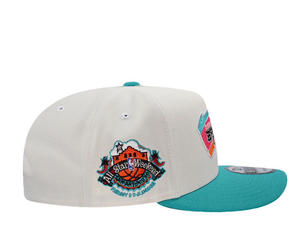 New Era San Antonio Spurs All Star Weekend 1996 Chrome Two Tone Edition 9Fifty A Frame Snapback Gorra