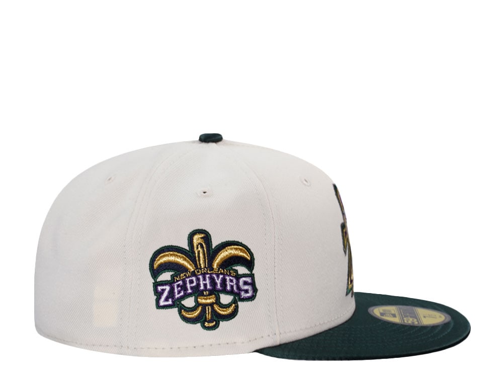 New Era New Orleans Zephyrs  Chrome Satin Brim Two Tone Edition 59Fifty Fitted Gorra
