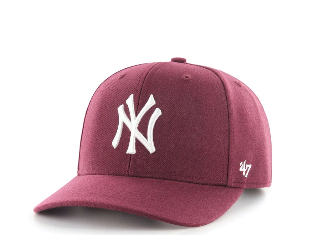 47Brand New York Yankees Cold Zone Classic DP Maroon Snapback Gorra