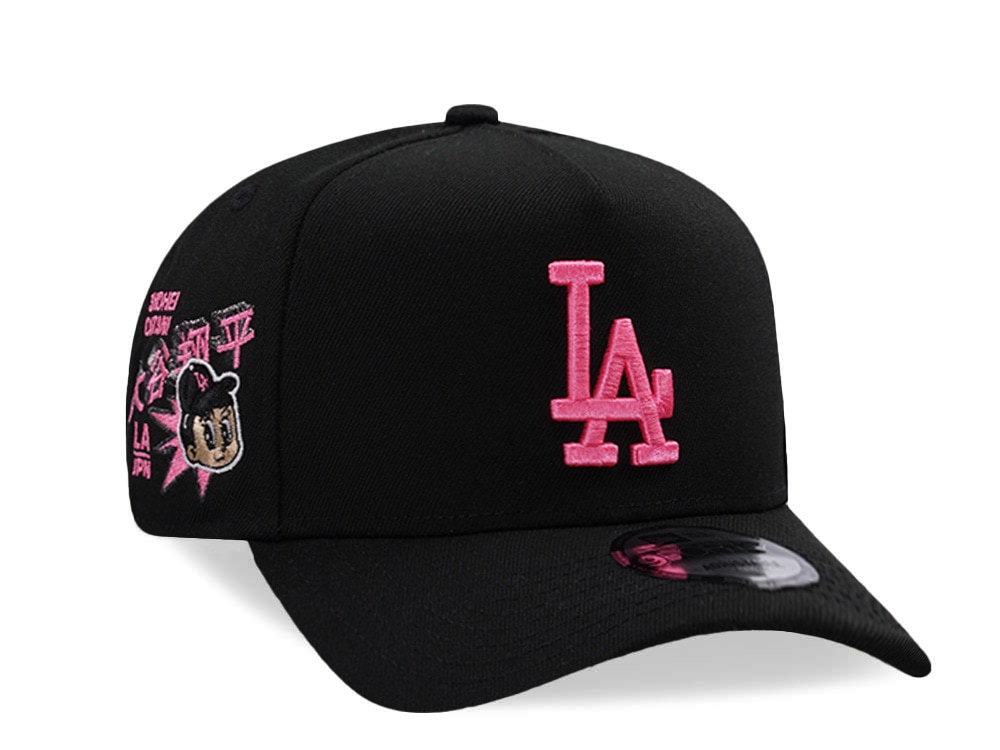 New Era Los Angeles Dodgers Ohtani Neon Pink Black Prime Edition 9Forty A Frame Snapback Gorra