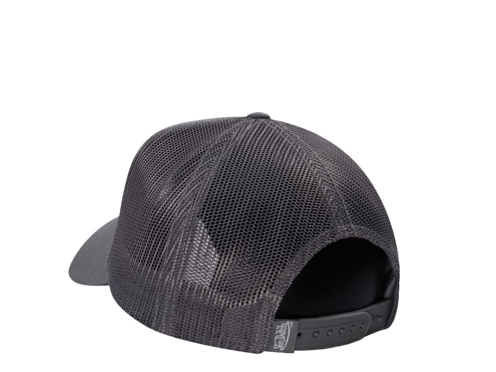 Von Dutch Rubber Logo Gray Edition Trucker Snapback Gorra