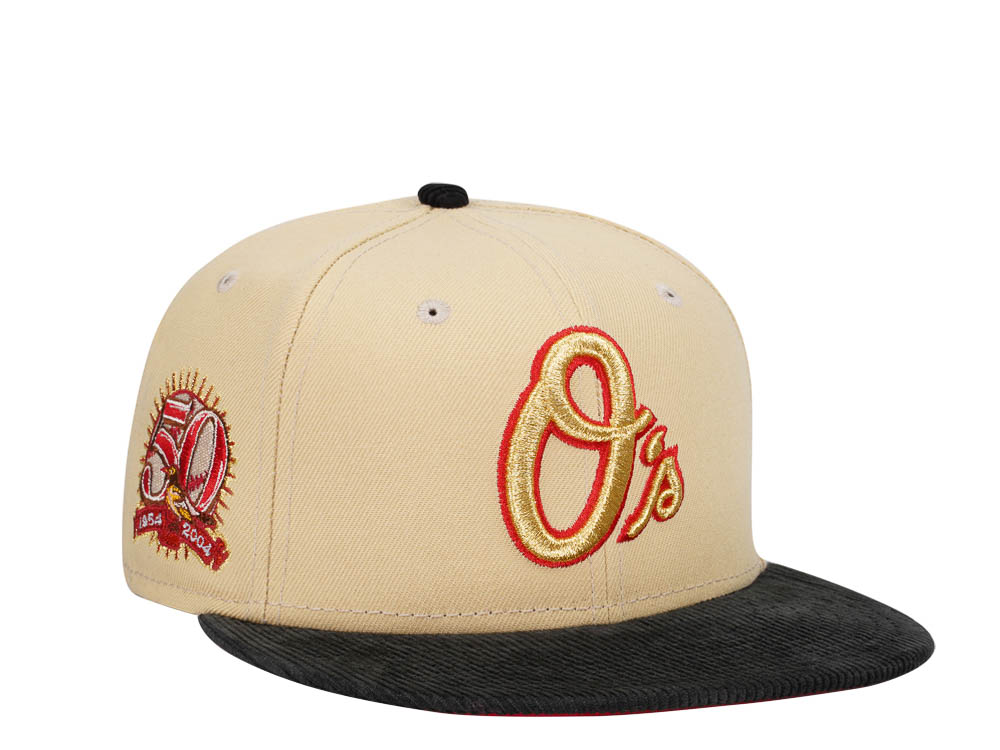New Era Baltimore Orioles 50th Anniversary Double Gold Cord Prime Edition 59Fifty Fitted Gorra