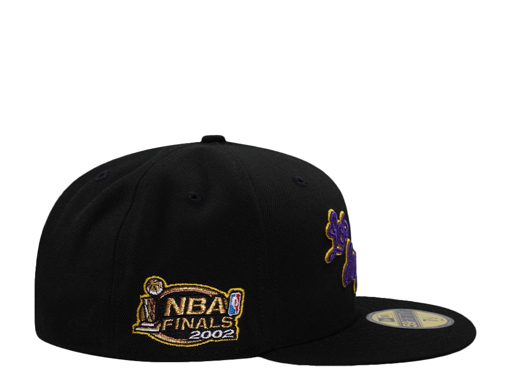 New Era Los Angeles Lakers NBA Finals 2002 Black Prime Edition 59Fifty Fitted Gorra