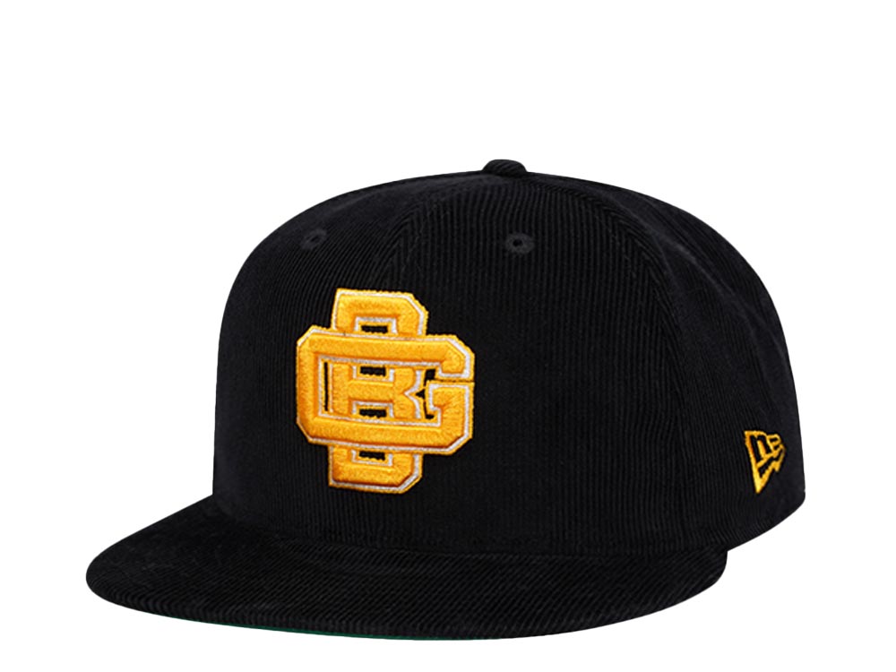 New Era Green Bay Packers Black Corduroy Edition 9Fifty Snapback Gorra