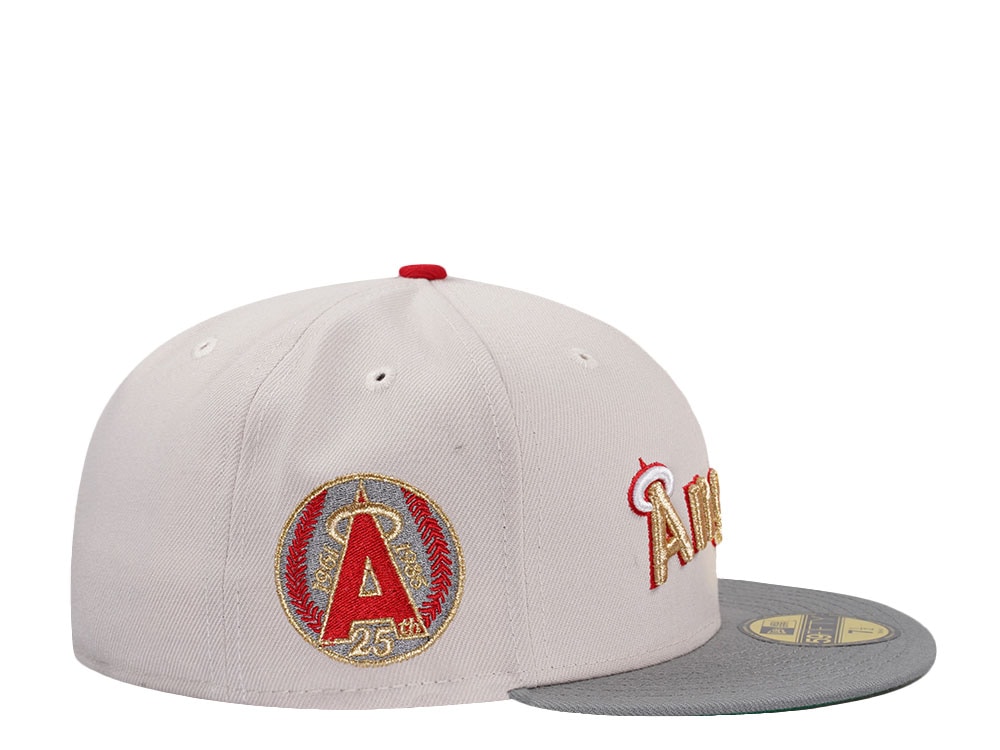 New Era Anaheim Angels 25th Anniversary Stone Gold Two Tone Edition 59Fifty Fitted Gorra
