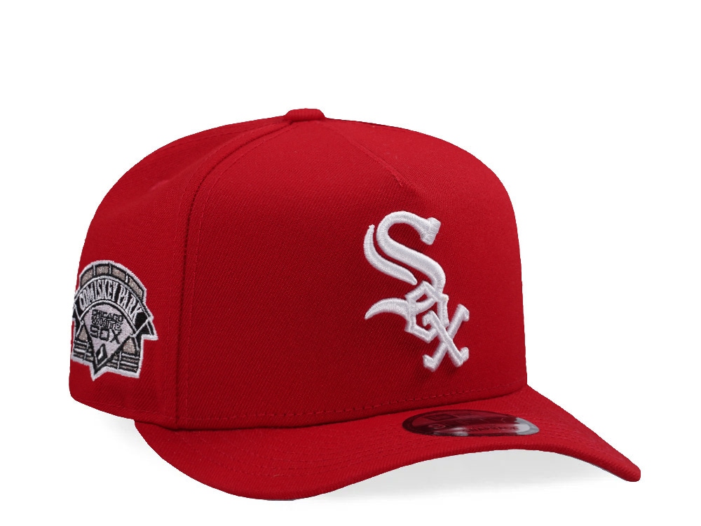 New Era Chicago White Sox Comiskey Park Scarlet Prime Edition 9Fifty A Frame Snapback Gorra