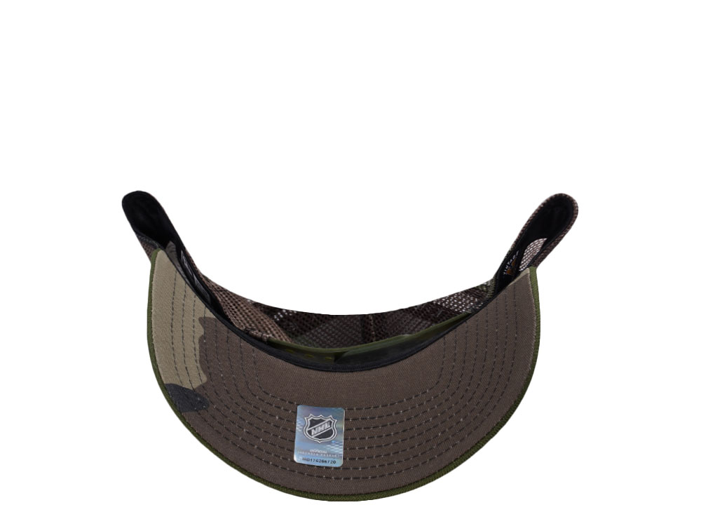 New Era Vancouver Canucks Green Camo Trucker Edition 9Forty A Frame Snapback Gorra