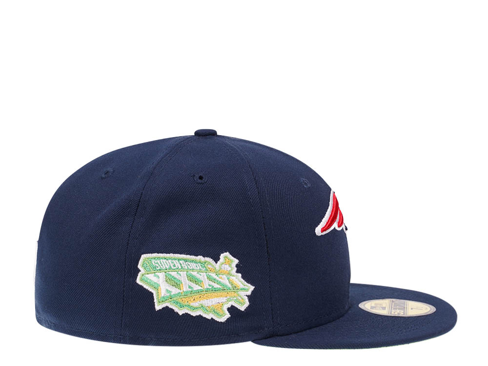 New Era New England Patriots Citruspop Patch Super Bowl XXXV 59fifty Fitted Gorra