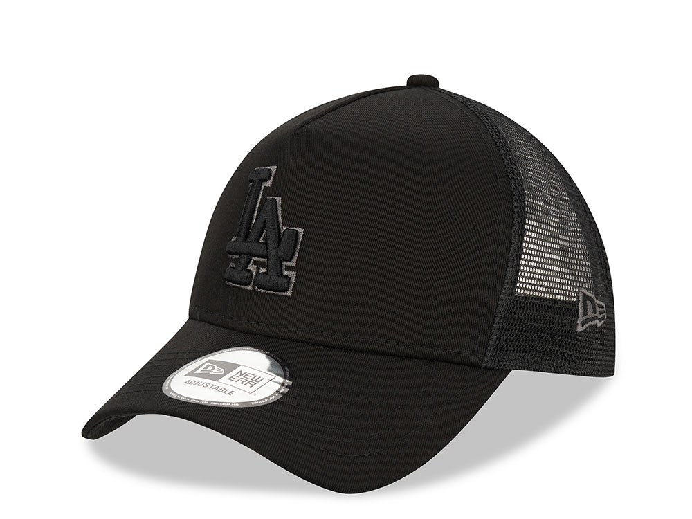 New Era Los Angeles Dodgers Black Graphite A Frame Trucker Snapback Gorra