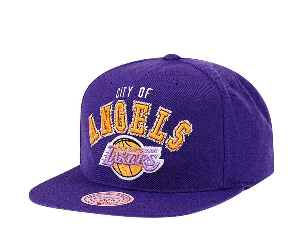 Mitchell & Ness Los Angeles Lakers HWC Zig Zag Satin Undervisor Snapback Gorra