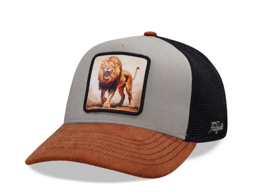 Hatfield Lion Gray Black Trucker Snapback Gorra