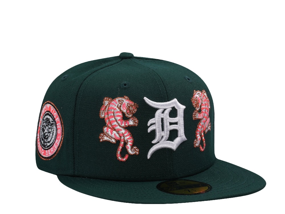 New Era Detroit Tigers World Series 1968 Tiger Dark Green Prime Edition 59Fifty Fitted Gorra
