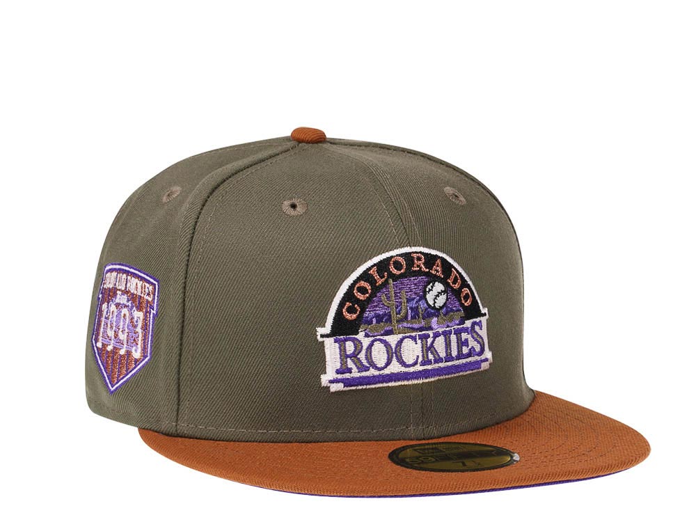 New Era Colorado Rockies 1993 Copper Olive Two Tone Prime Edition 59Fifty Fitted Gorra