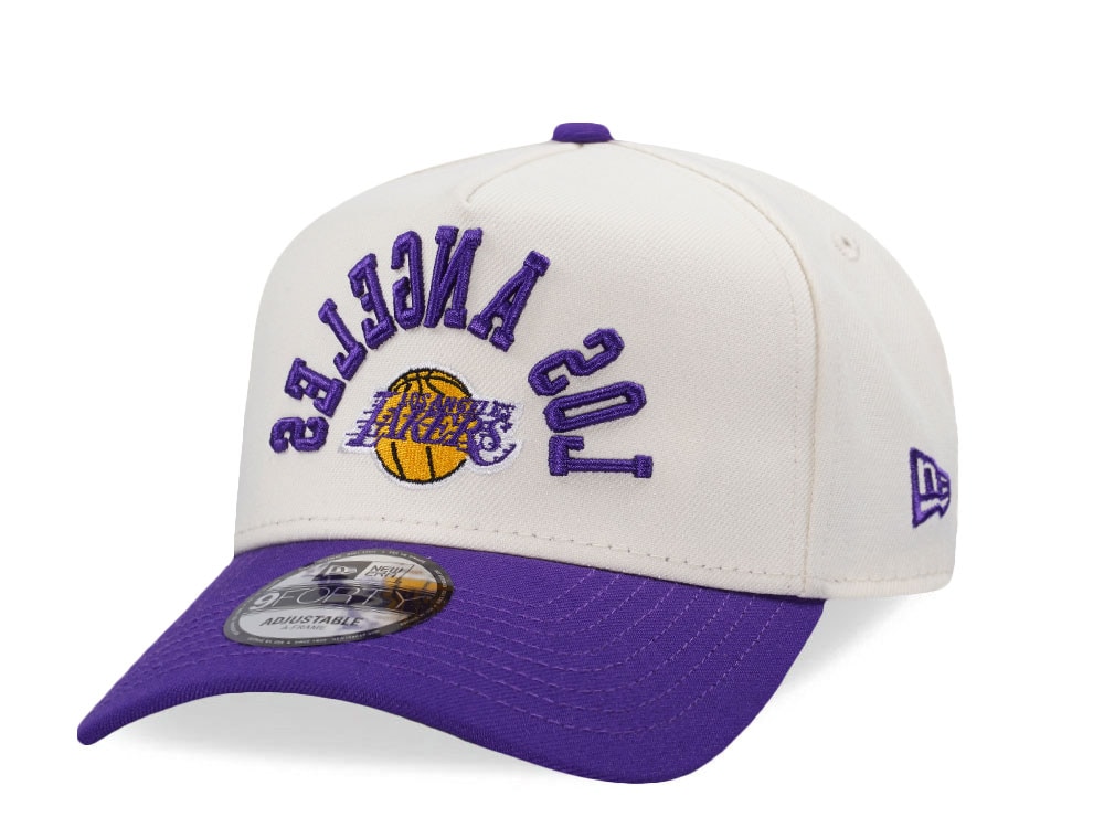 New Era Los Angeles Lakers Script Chrome Two Tone Edition 9Forty A Frame Snapback Gorra