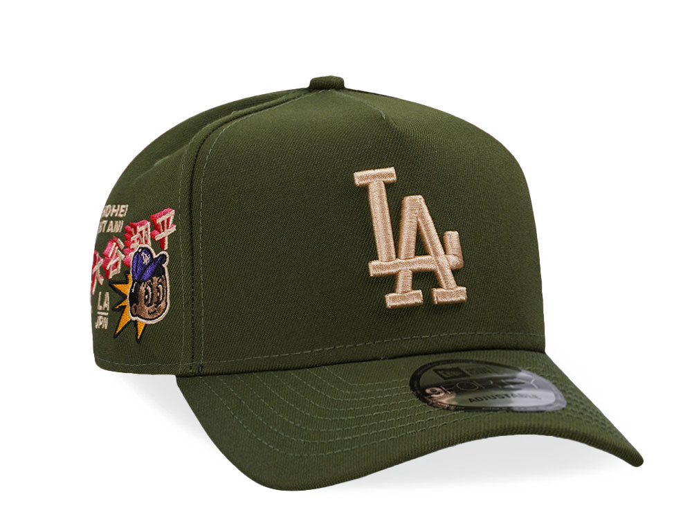 New Era Los Angeles Dodgers Earthy Rifle Green 9Forty A Frame Snapback Gorra