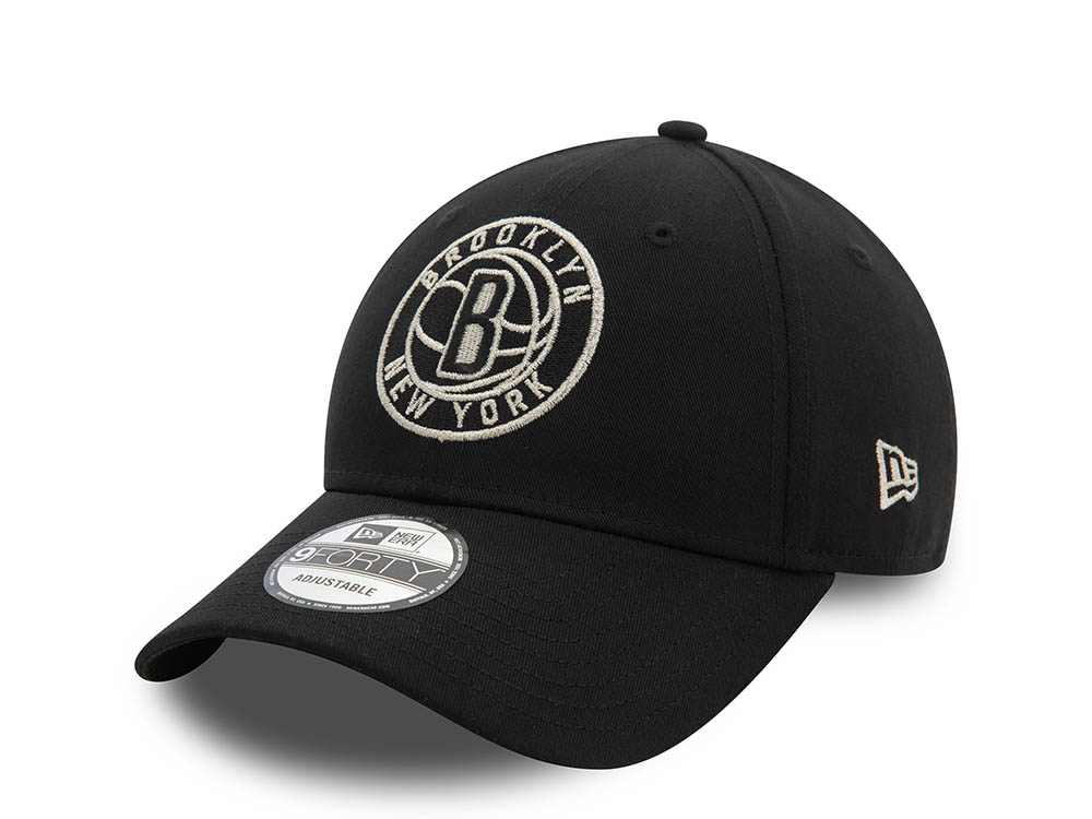 New Era Brooklyn Nets Black Metallic 9Forty Strapback Gorra