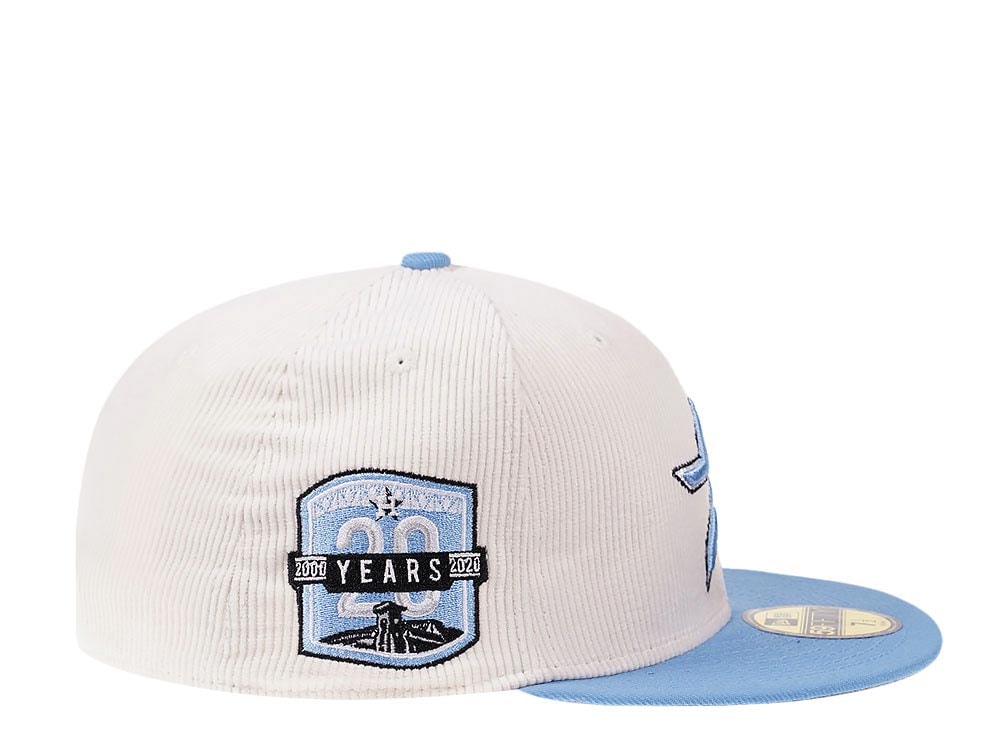 New Era Houston Astros 20th Anniversary Creme Corduroy Two Tone Edition 59Fifty Fitted Gorra