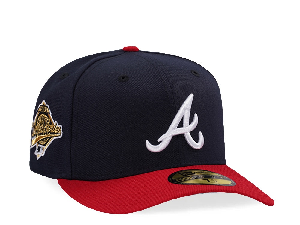 New Era Atlanta Braves World Series 1995 Navy Two Tone Edition Pre Curved 59Fifty Fitted Gorra