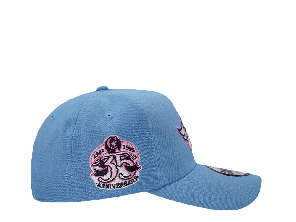 New Era Anaheim Angels 35th Anniversary Sky Pink Prime Edition 9Forty A Frame Snapback Gorra