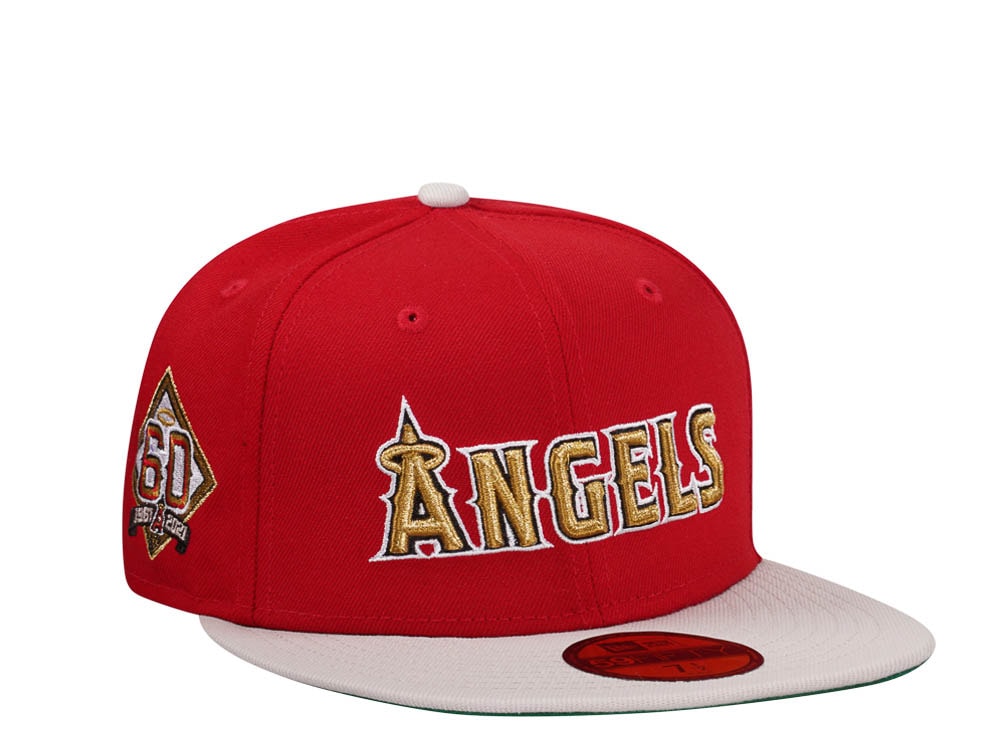 New Era Anaheim Angels 60th Anniversary Scarlet Edition 59Fifty Fitted Gorra