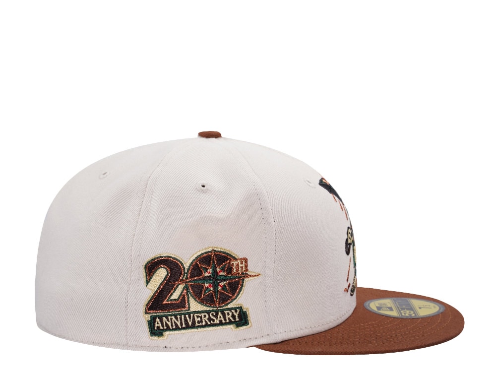 New Era Seattle Mariners 20th Anniversary Cream Two Tone Edition 59Fifty Fitted Gorra