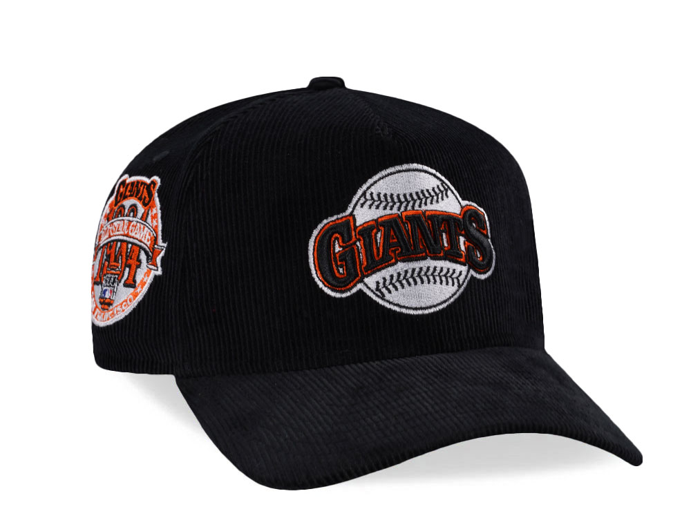 New Era San Francisco Giants All Star Game 1984 Black Throwback Corduroy Edition 9Forty A Frame Snapback Gorra