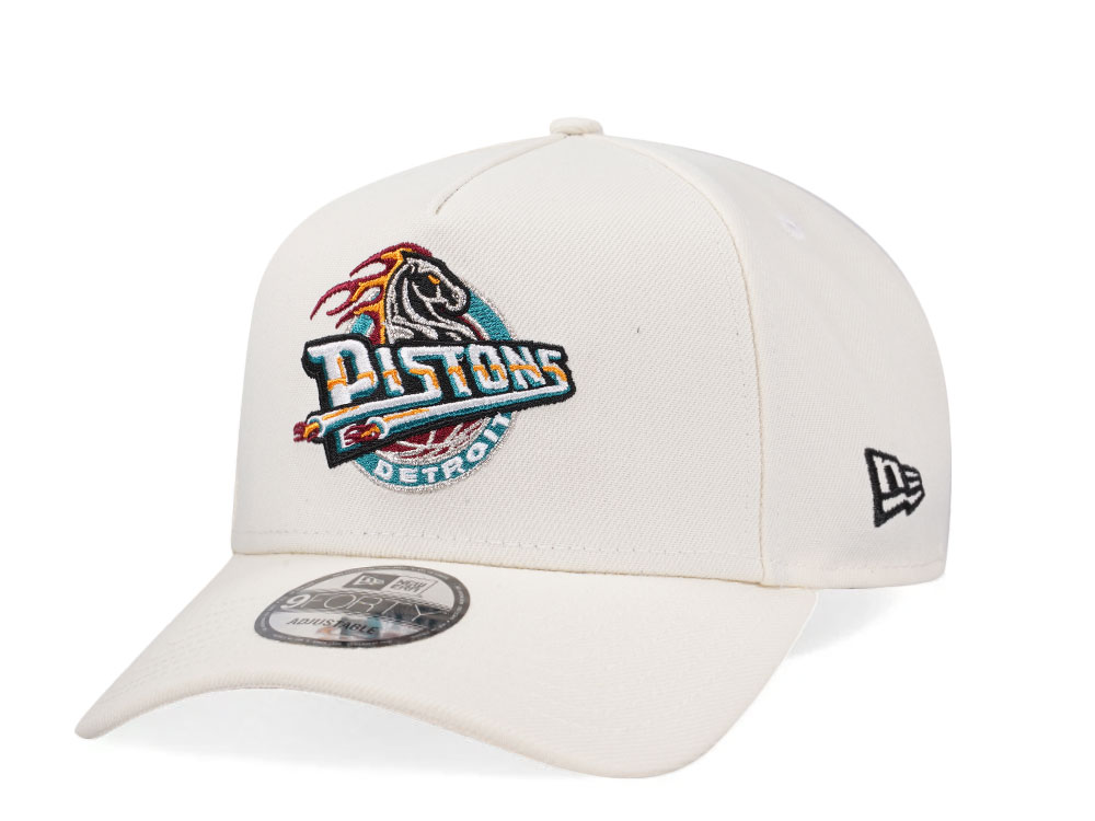 New Era Detroit Pistons Creme Edition 9Forty A Frame Snapback Gorra