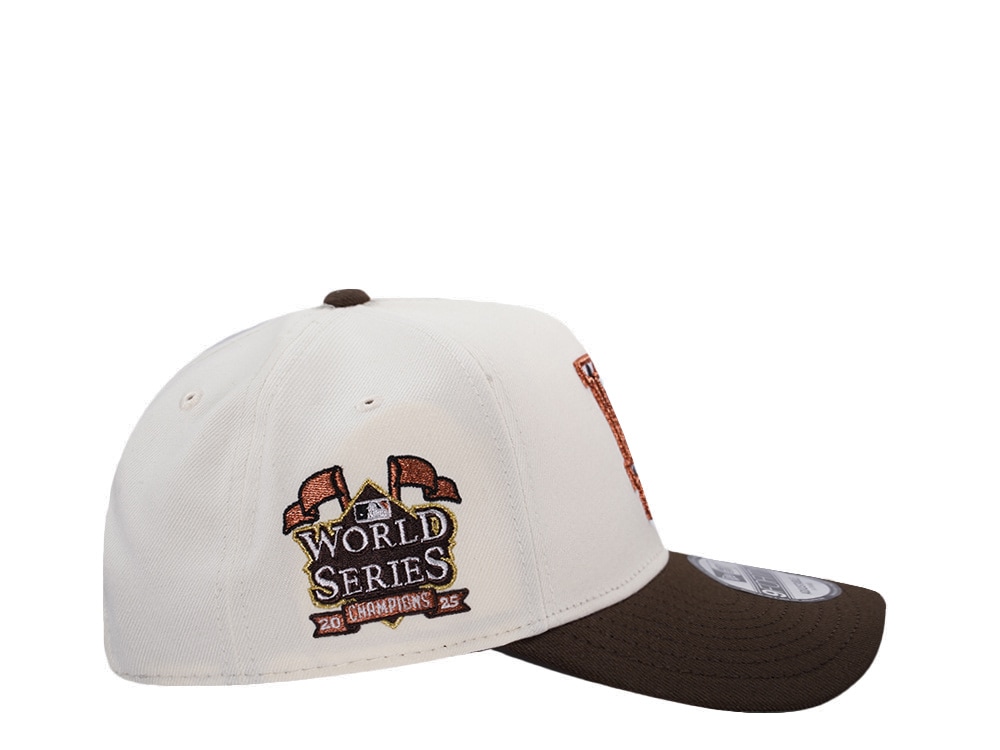 New Era Los Angeles Dodgers World Series Champions 2025 Chrome Two Tone Edition 9Forty A Frame Snapback Gorra