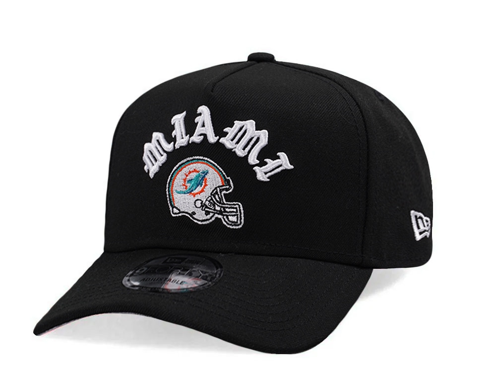 New Era Miami Dolphins Helmet Black Prime Edition 9Forty A Frame Snapback Gorra