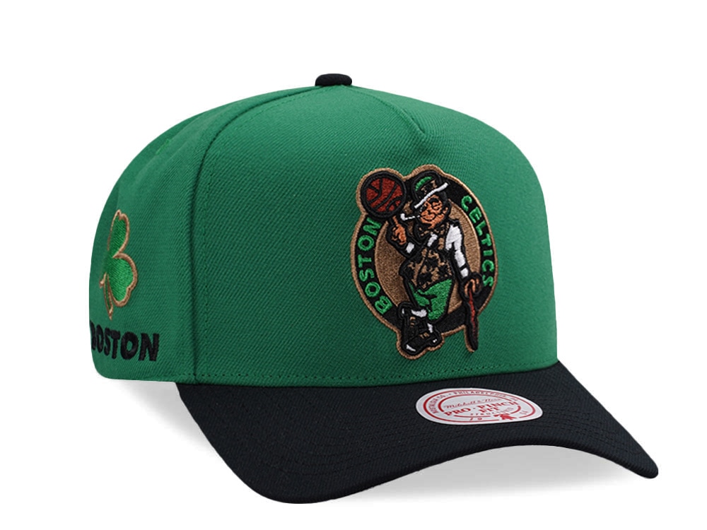 Mitchell & Ness Boston Celtics NBA In The City Green Edition Pro Pinch Fit Snapback Gorra