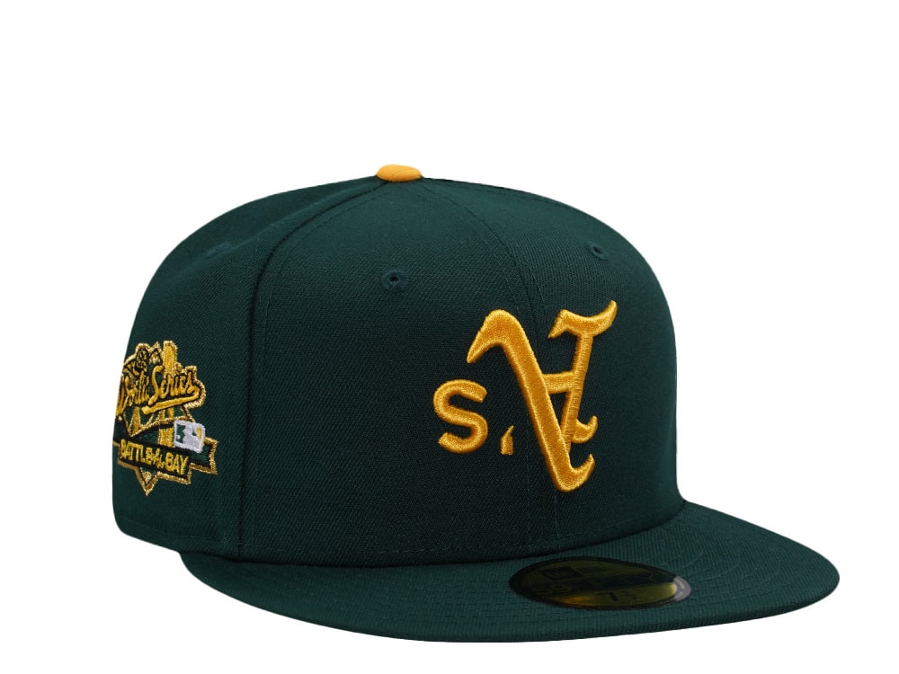 New Era Oakland Athletics World Series 1989 Upside Down Edition 59Fifty Fitted Gorra