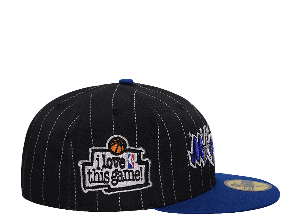 New Era Orlando Magic Love this Game Black Pinstripe Two Tone Edition 59Fifty Fitted Gorra