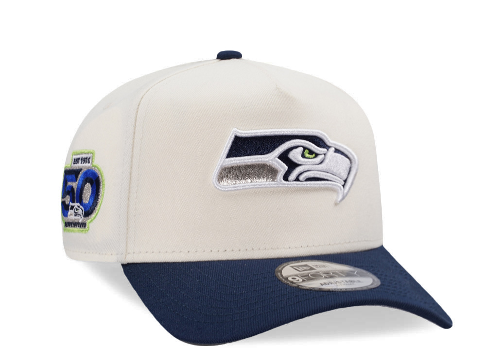 New Era Seattle Seahawks 50 Seasons Chrome Two Tone Edition 9Forty A Frame Snapback Gorra