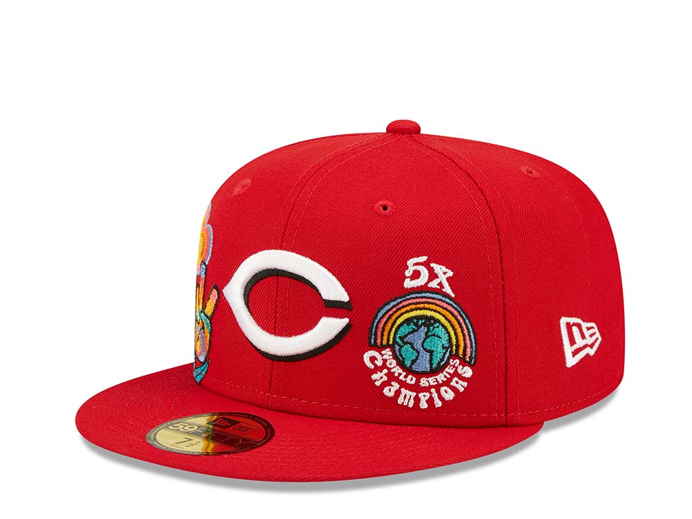 New Era Cincinnati Reds 5x World Series Champions - Red Groovy Edition 59Fifty Fitted Gorra
