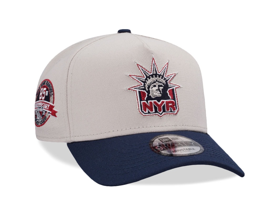 New Era New York Rangers 85th Anniversary Chrome Two Tone Edition 9Forty A Frame Snapback Gorra